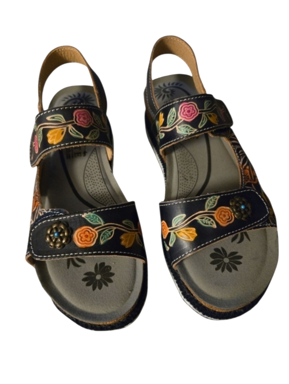 L'ARTISTE SPRING STEP Floral Sandals SZ 8 NWOT